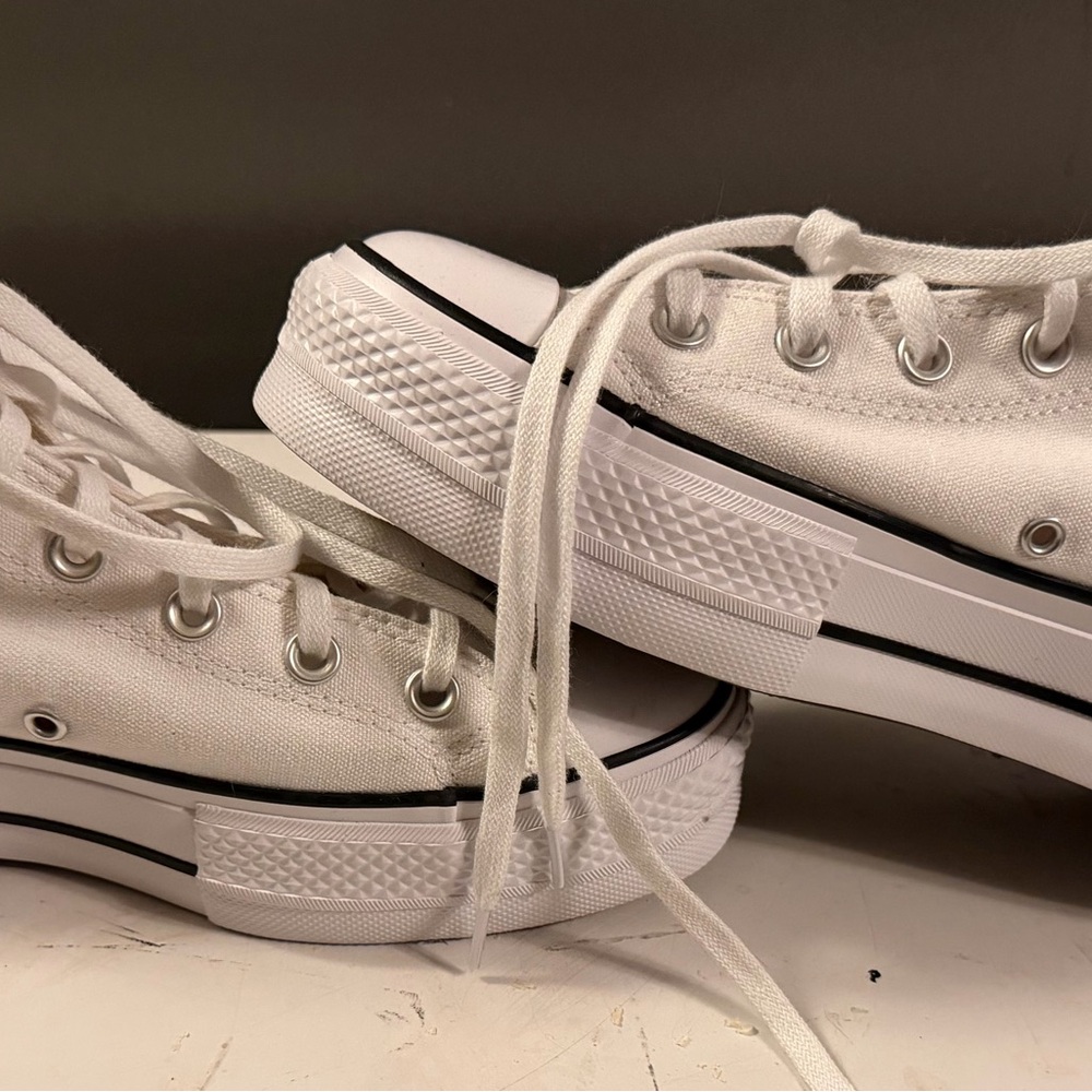 Converse Cream Canvas Sneakers